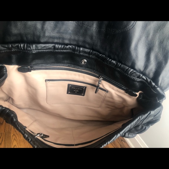 Authentic Prada black Napa ruched clutch - Picture 4 of 4